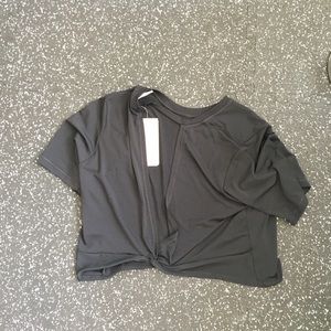 Fabletics Cropped Open Back Shirt, size L